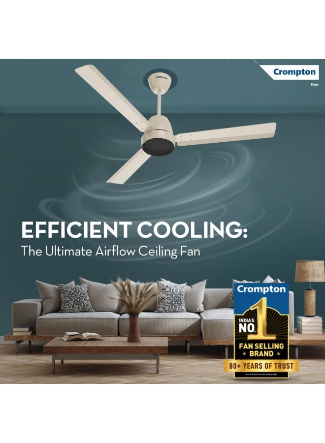 Crompton Energion Nucleoid 1200mm BLDC Ceiling Fan | Remote Control | BEE 5 Star Energy Rated | High Air Delivery | 4 Years Manufacturer Warranty | Ivory - Image 3